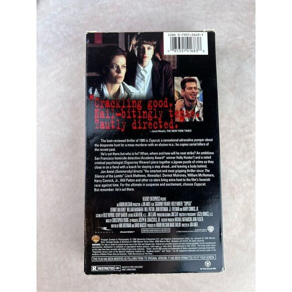 Vintage Horror Thriller Copycat (VHS, 1996) Psychological Thriller ,Sigourney We - Picture 2 of 4